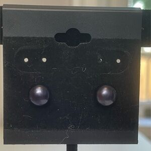 New Genuine Cultured Pearl Stud Earrings